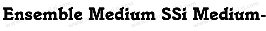 Ensemble Medium SSi Medium字体转换